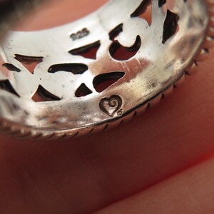 BRIGHTON 925 Sterling Silver Vintage Swirl Oxidized Ring Size 6.25 afbeelding 7