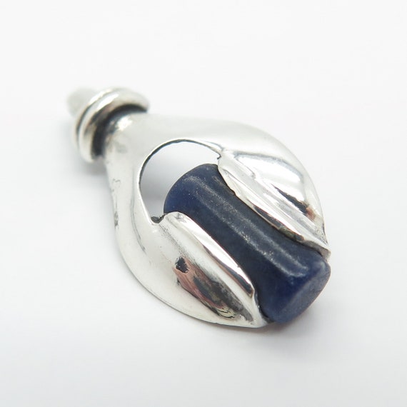 925 Sterling Silver Vintage Israel Real Sodalite … - image 4