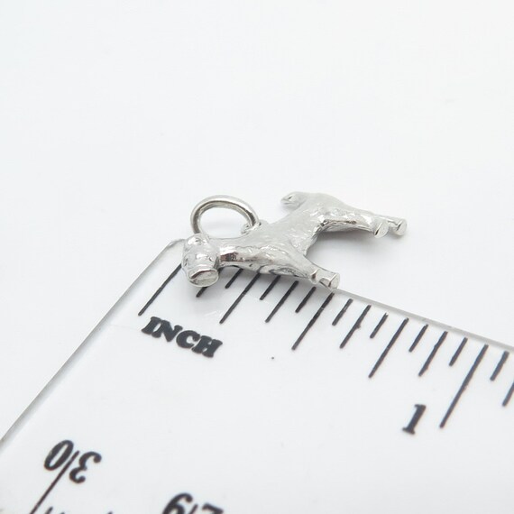 925 Sterling Silver Vintage Wells Dog Charm Penda… - image 3