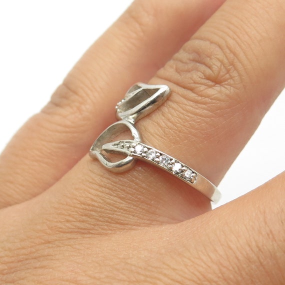 925 Sterling Silver Vintage C Z Leaf Ring Size 7 - Etsy 925 Sterling Silver Vintage C Z Leaf Ring Size 7 - Etsy