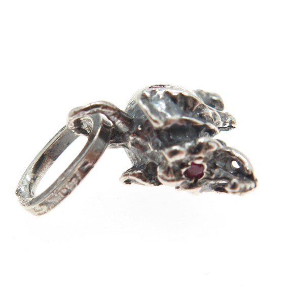 925 Sterling Silver Vintage Real Ruby Elephant Mi… - image 5