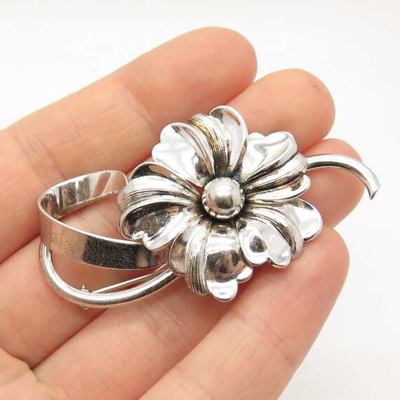 925 sterling Silver Floral Brooch vintage s-l400.jpg main image 4