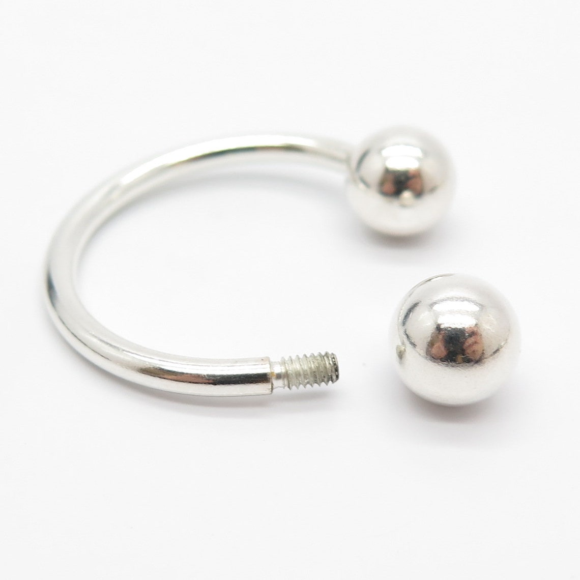 925 Sterling Silver Vintage ScrewOff Ball Key Ring Etsy