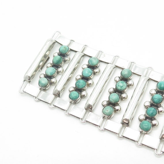925 Sterling Silver Vintage Mexico Turquoise Gem … - image 4