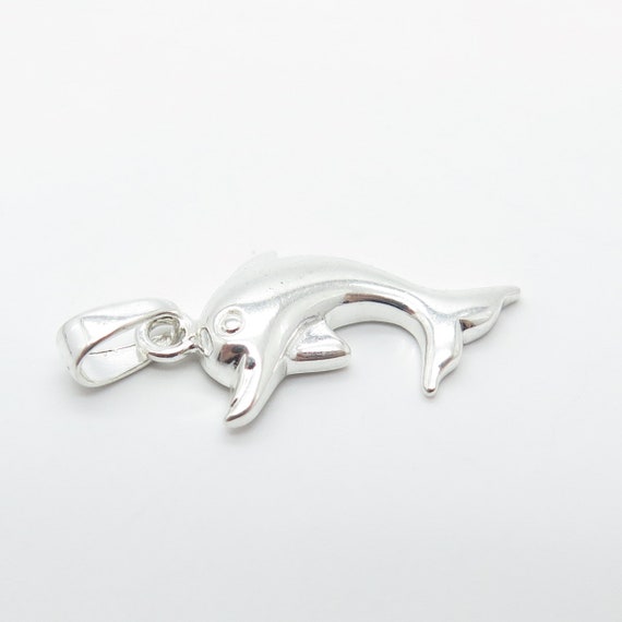 925 Sterling Silver Vintage Friendly Dolphin Char… - image 7