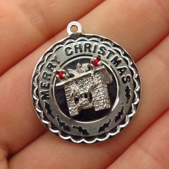 925 Sterling Silver Vintage Elco "Merry Christmas… - image 1