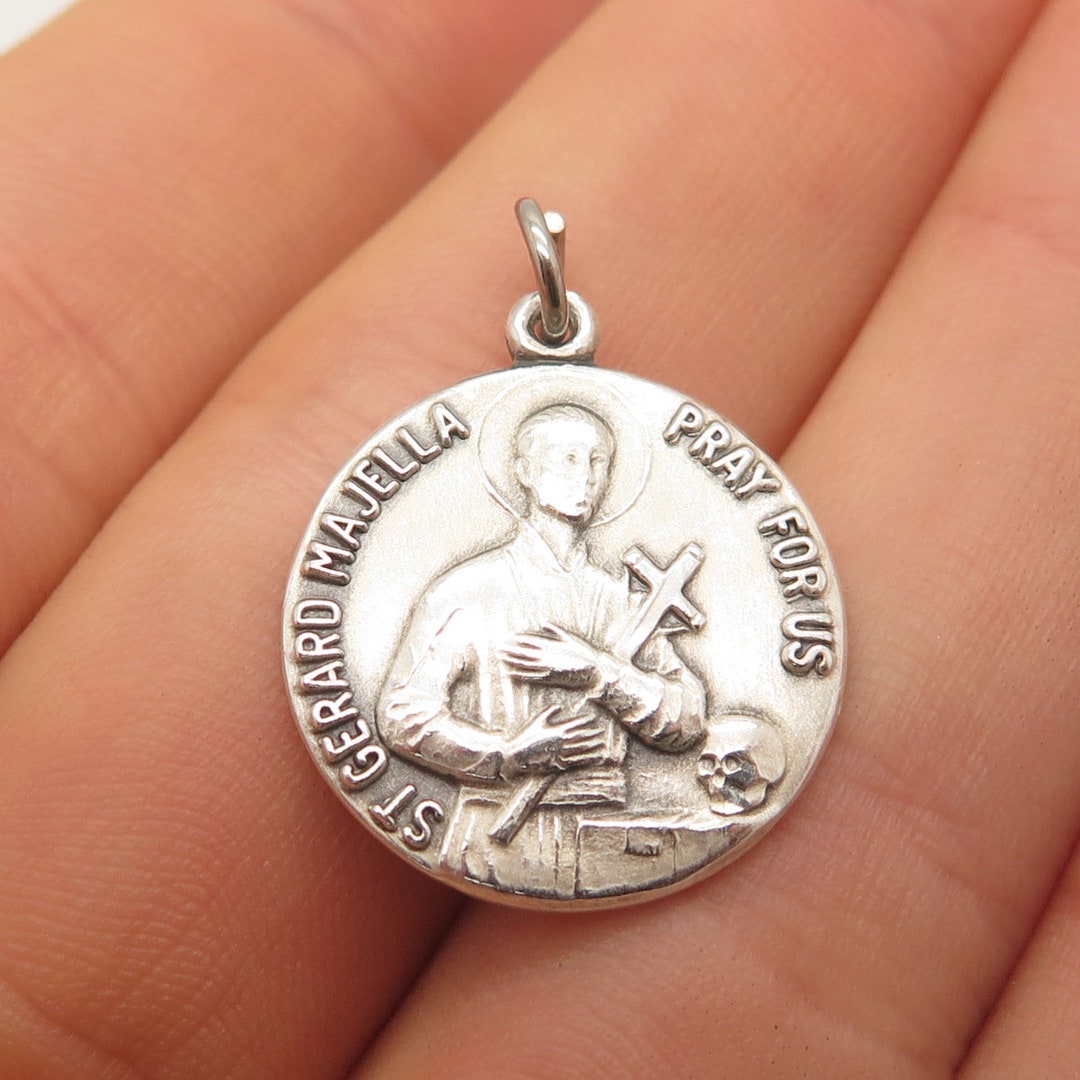 925 Sterling Silver Vintage St. Gerard Majella Religious Pendant - Etsy