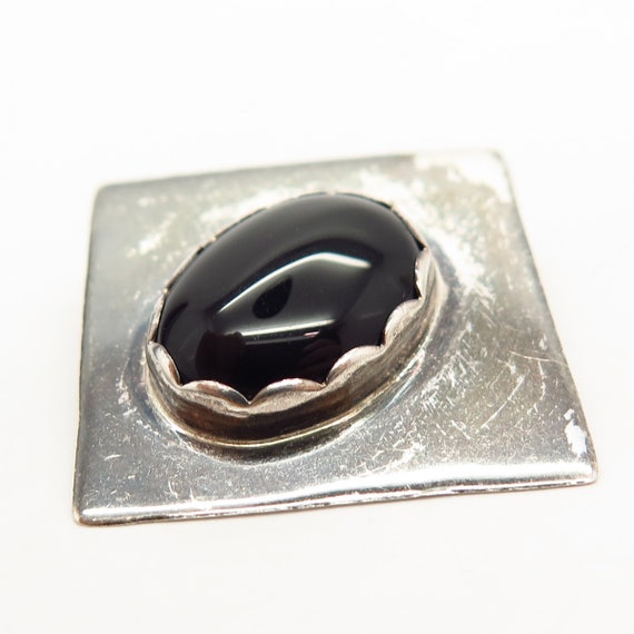 925 Sterling Silver Vintage Real Black Onyx Gemst… - image 3