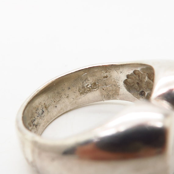 925 Sterling Silver Concave Heart Design Ring Siz… - image 4