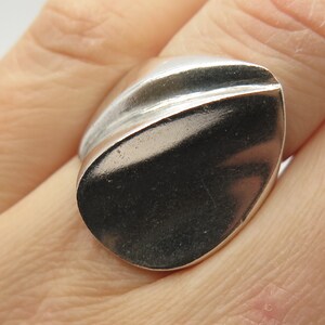 925 Sterling Silver Vintage Modernist Ring Size 6