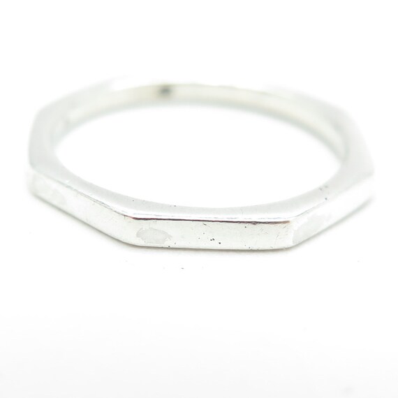 925 Sterling Silver Vintage Wedding Band Ring Siz… - image 6