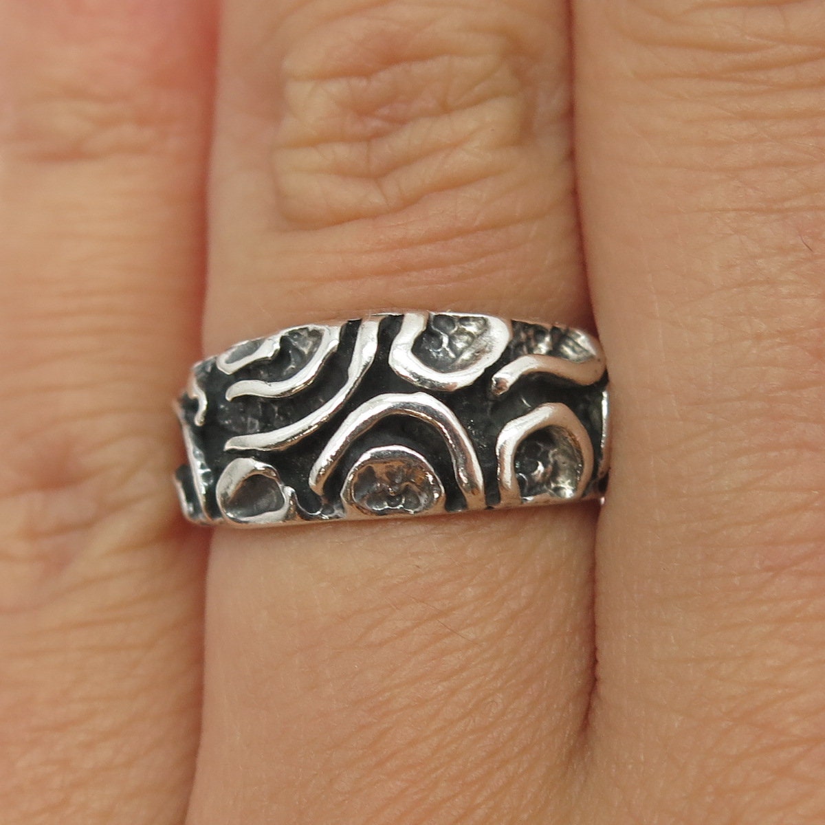 MEXICO MADE SILVER925 MANTEL RING/シルバー Mantel Chain Ring