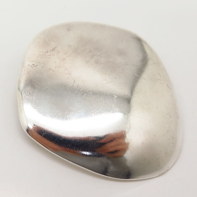 925 Sterling Silver Heavy Modernist Plate Pendant