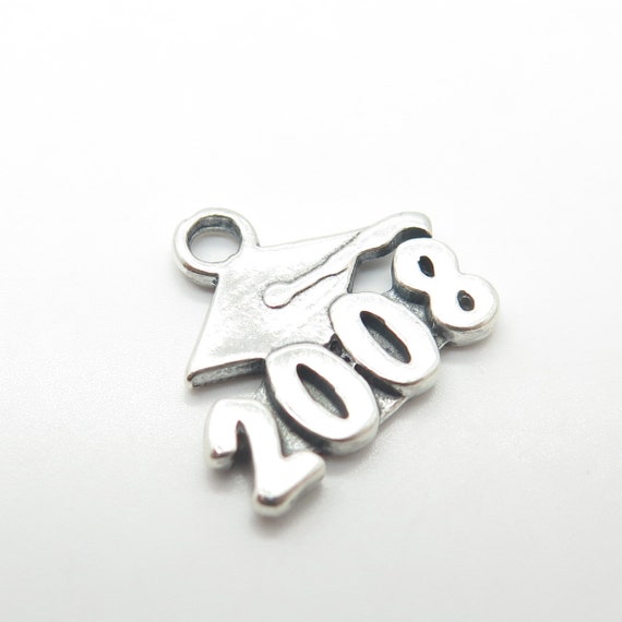 925 Sterling Silver Vintage "2008" Graduation Cap… - image 4