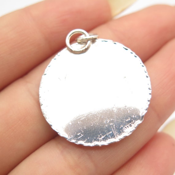 925 Sterling Silver Vintage Modernist Pendant - image 2