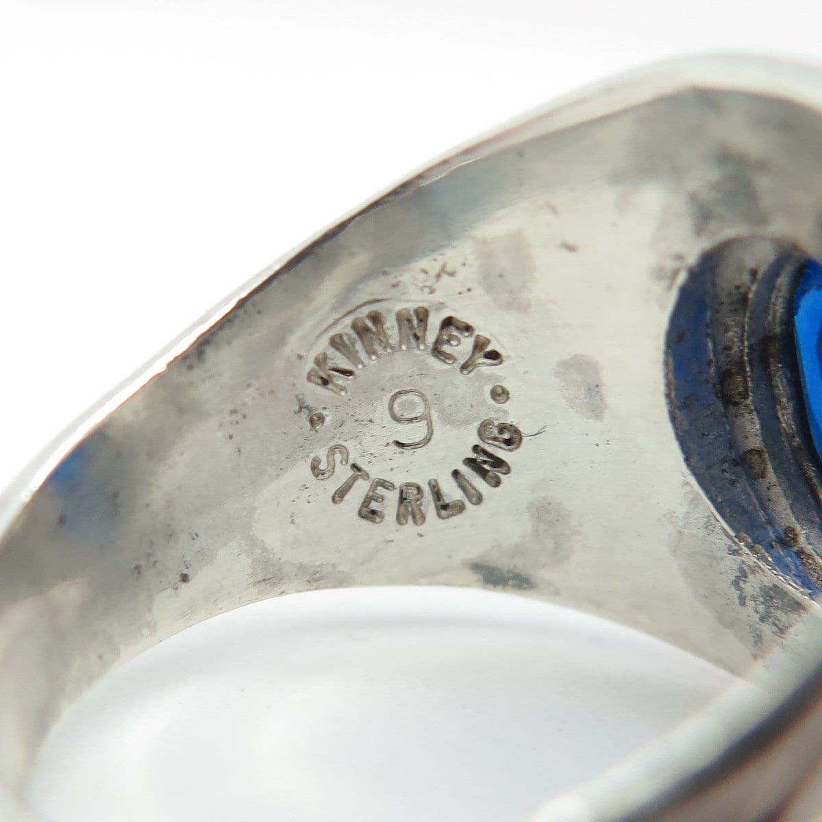 KINNEY 925 Sterling Vintage Lab-created Sapphire Drake College