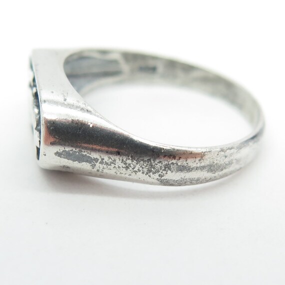 925 Sterling Silver Vintage Friendly Dolphin Ring… - image 4
