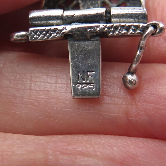 CHAPAL ZENRAY 925 Sterling Silver Vintage Real Marcasite Oxidized