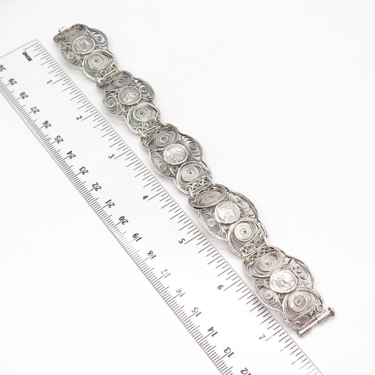 Vintage Sterling Silver Mixed Tiny Charm Bracelet 6 3/4 Length - Ruby Lane