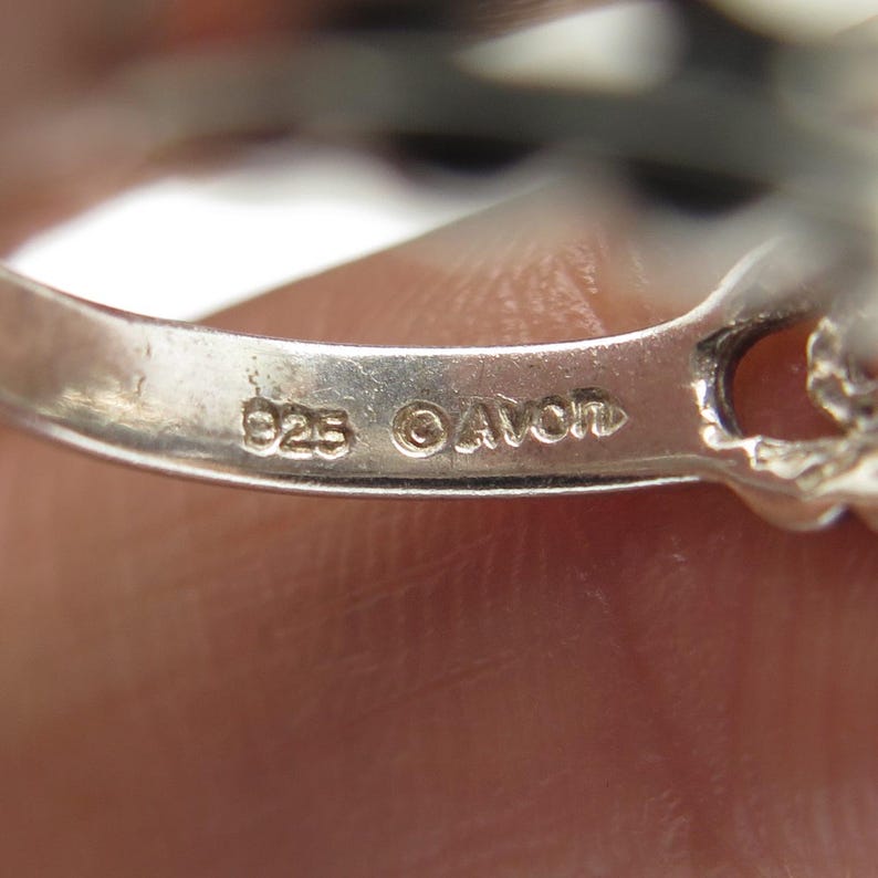 AVON 925 Sterling Silver Vintage Real Turquoise Ornate Ring Size 5.5 - Etsy