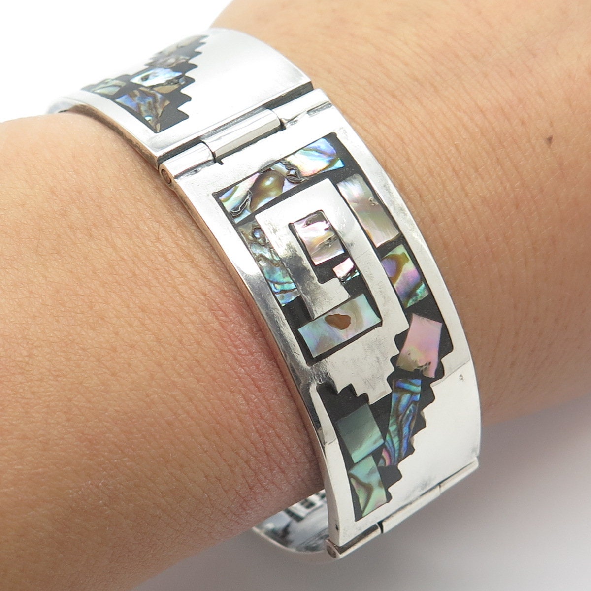 Abalone bracelet sterling silver deals
