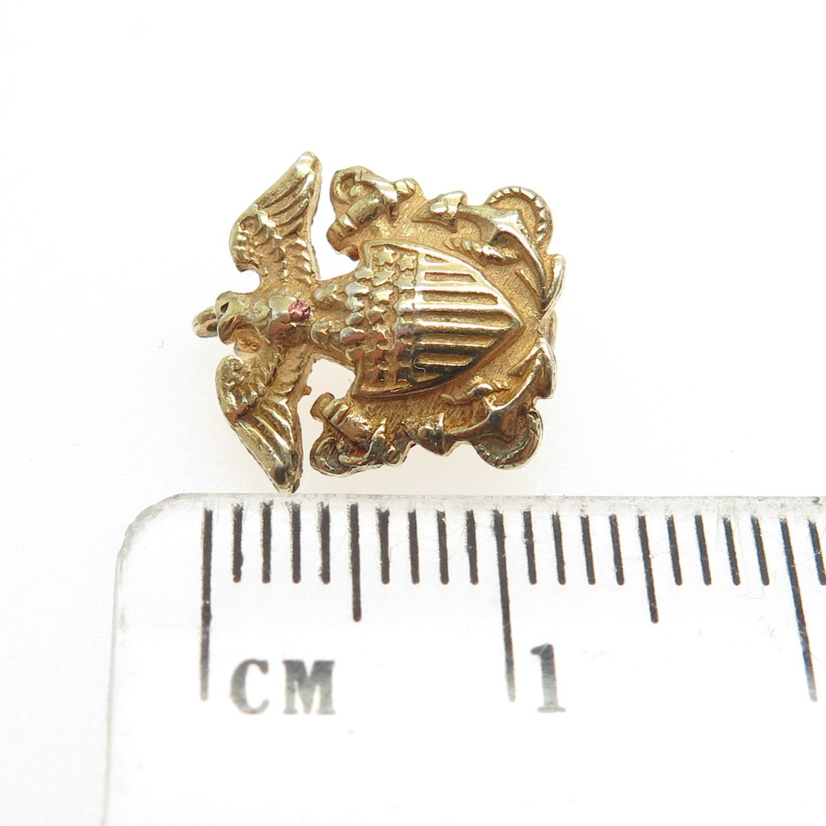 925 Sterling Silver Gold Plated Antique WWII US Navy Eagle
