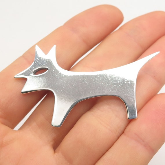 925 Sterling Silver Vintage Erika Dog Pin Brooch