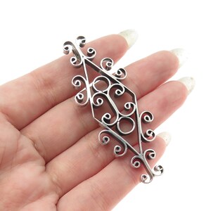 925 Sterling Silver Vintage Mexico Modernist Pendant