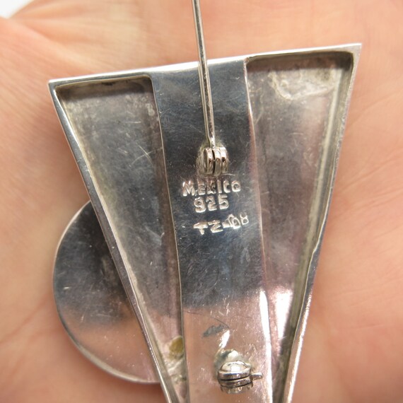 925 Sterling Silver 2-Tone Vintage Mexico Geometr… - image 5