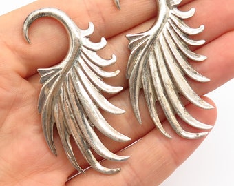 925 Sterling Silver Angel Wings Design Statement Earrings