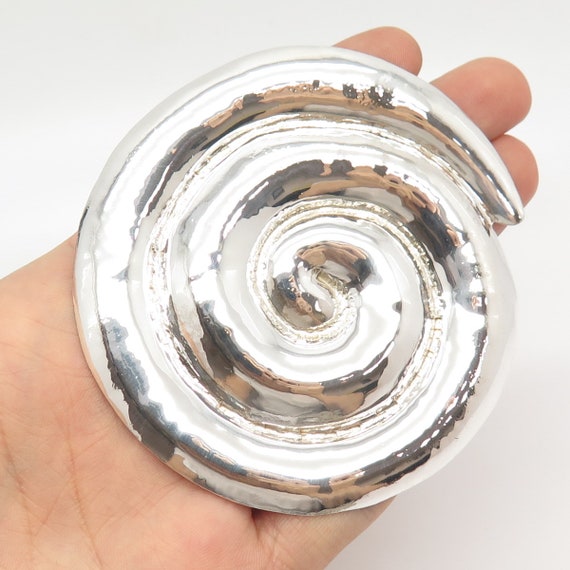 925 Sterling Silver Vintage Amrita Swirl / Spiral… - image 1