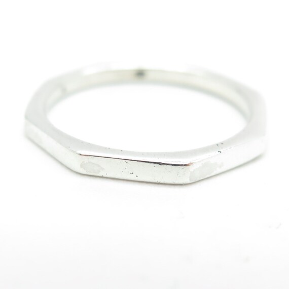 925 Sterling Silver Vintage Wedding Band Ring Siz… - image 3