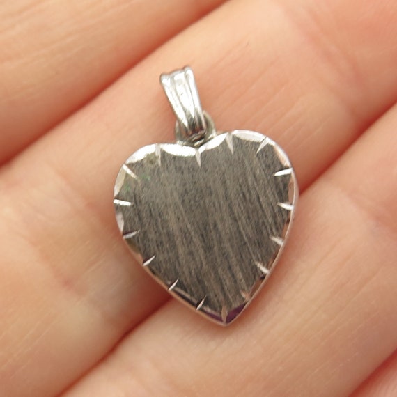 925 Sterling Silver Vintage Lamode Heart Pendant - image 2