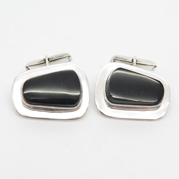 925 Sterling Silver Vintage Mexico Real Black Ony… - image 3