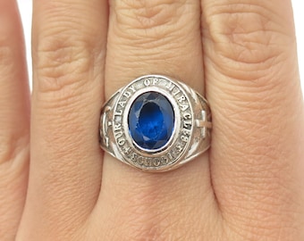 1953年 米国 ヴィンテージ クラスリング Bastian Elementar 1953 10K Gold Class Ring Art Deco Style - Bastian Bros New
