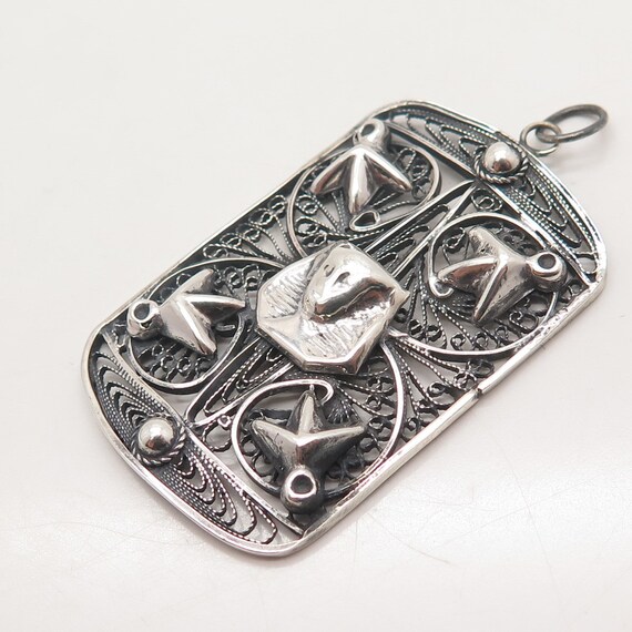 925 Sterling Silver Antique Egyptian Theme Ornate… - image 5