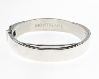 MONTBLANC 925 Sterling Silver Vintage Crisscross Bangle Bracelet 7