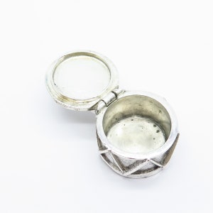 925 Sterling Silver Vintage Drum Musical instrument Locket Pendant