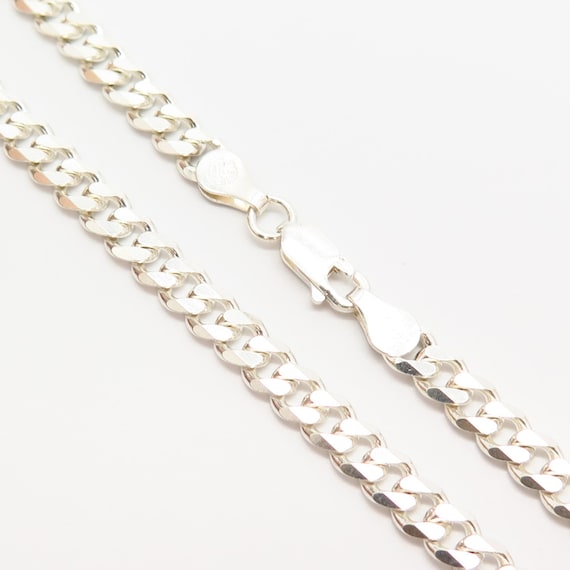 925 Sterling Silver Italy Classic Cuban Chain Nec… - image 3