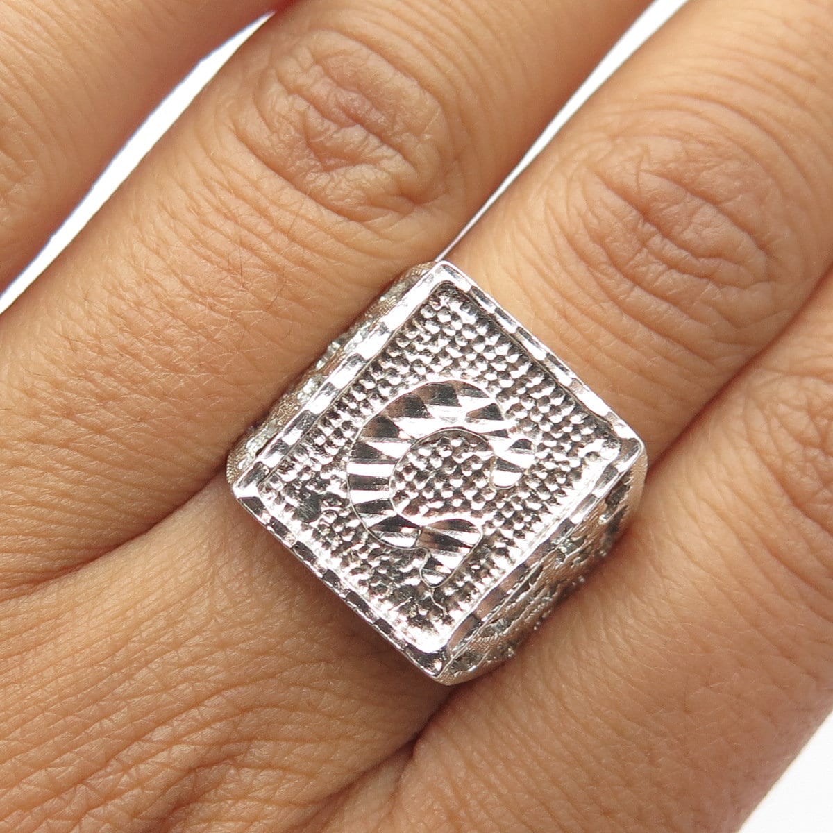 925 Sterling Silver Vintage Engraved Letter 925 Sterling Silver Vintage Engraved Letter