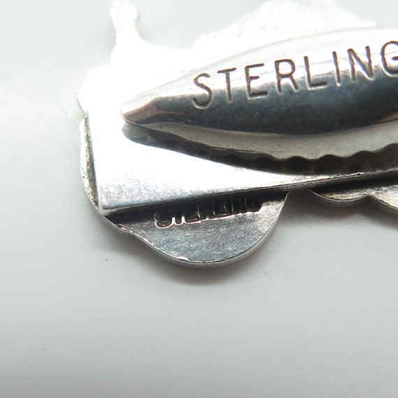 925 Sterling Silver Vintage Carriage Tie Clip - image 9