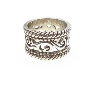 BRIGHTON 925 Sterling Silver Vintage Swirl Oxidized Ring Size 6.25 afbeelding 5