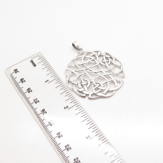 925 Sterling Silver Vintage Celtic Pendant - image 3