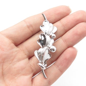 FORSTNER 925 Sterling Silver Antique Art Deco Leaf Pin Brooch