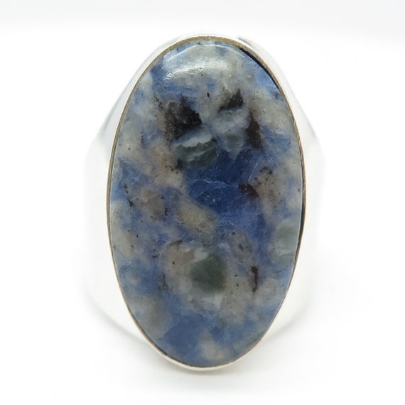925 Sterling Silver Vintage Mexico Real Sodalite … - image 3