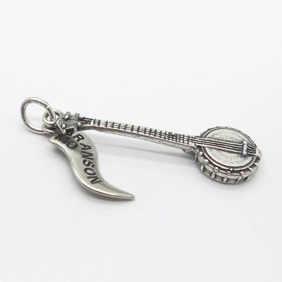 925 Sterling Silver Vintage Banjo-Ukulele Musical… - image 7