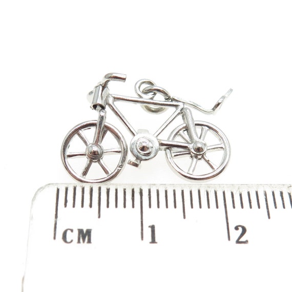 925 Sterling Silver Antique Art Deco Bicycle 3D P… - image 3