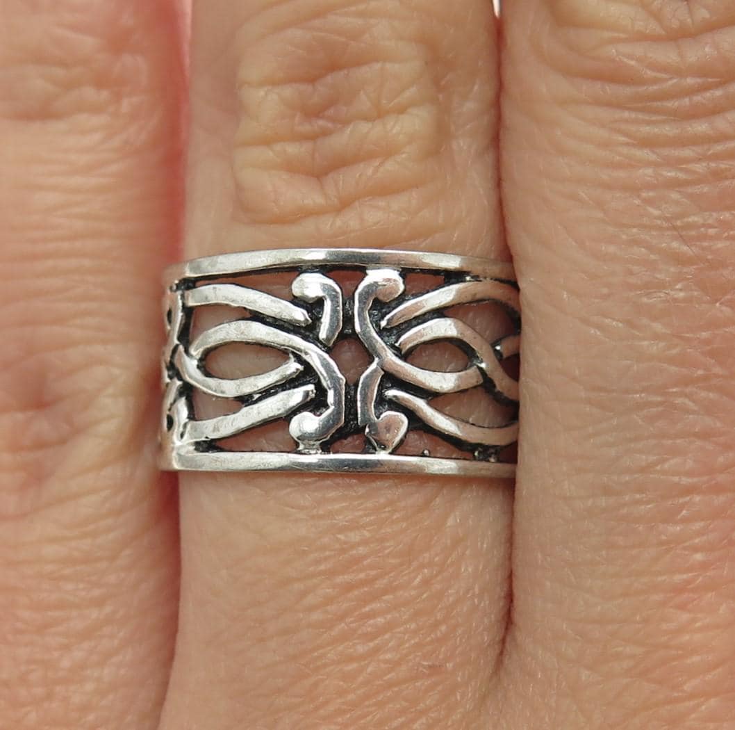 MWS Mark Wasserman Samara 925 Sterling Silver Vintage Ornate Band