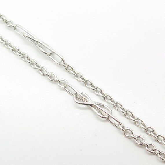 925 Sterling Silver Vintage Rolo Chain Necklace 2… - image 3
