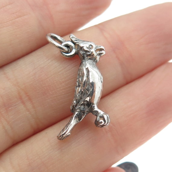 925 Sterling Silver Vintage Cardinal Bird Minimal… - image 1